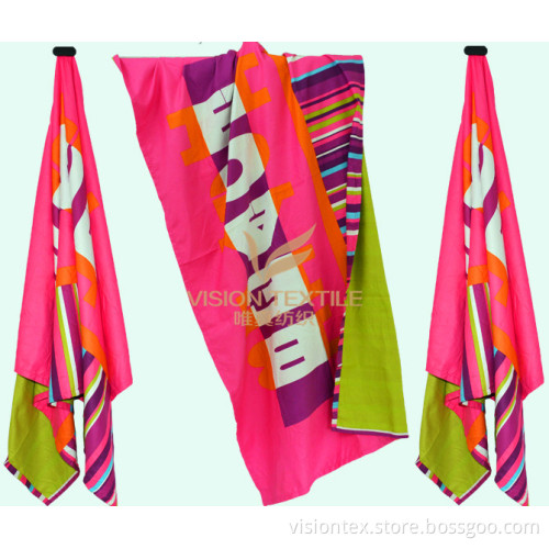 Microfiber Printed Promotional Beach Towels